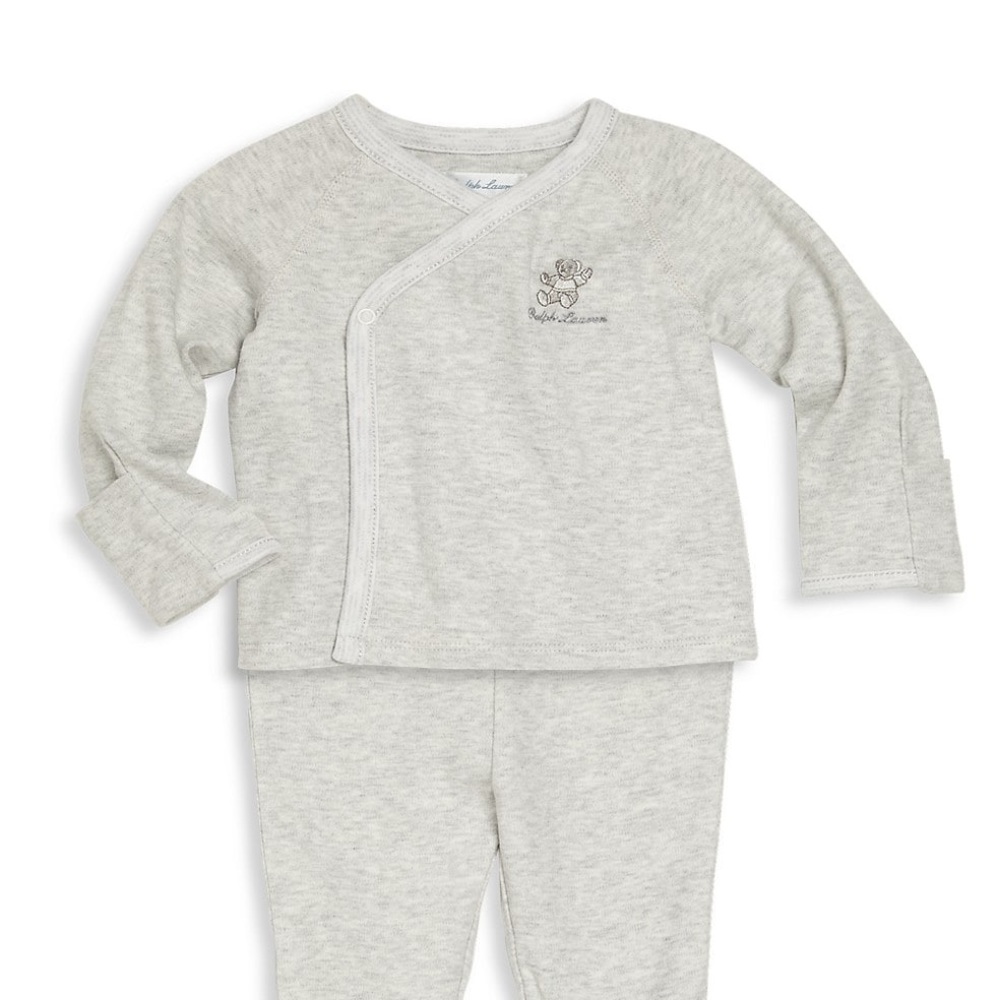 Baby 2-Piece Kimono Top & Footed Pants Set